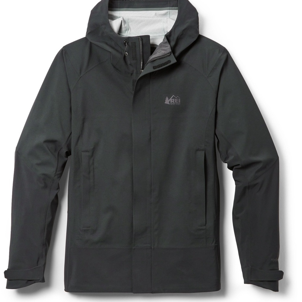 REI CO-OP Flash Stretch Rain Jacket Mens Black Medium